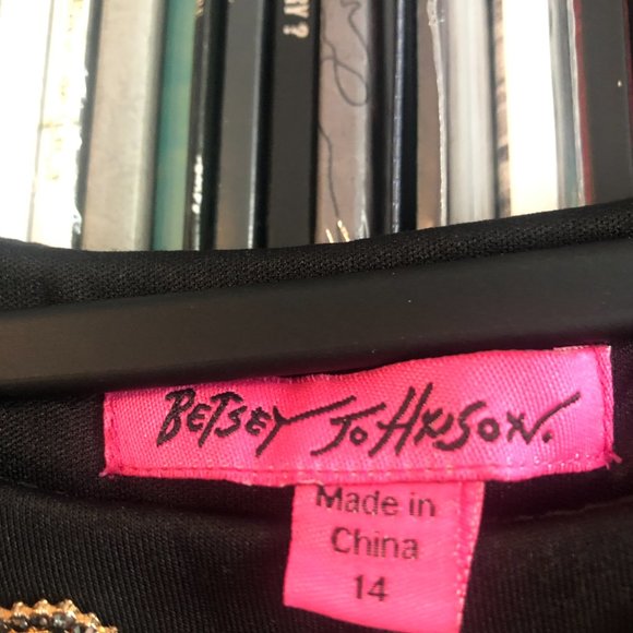 Betsey Johnson Black Dress Size 14 - Picture 2 of 5